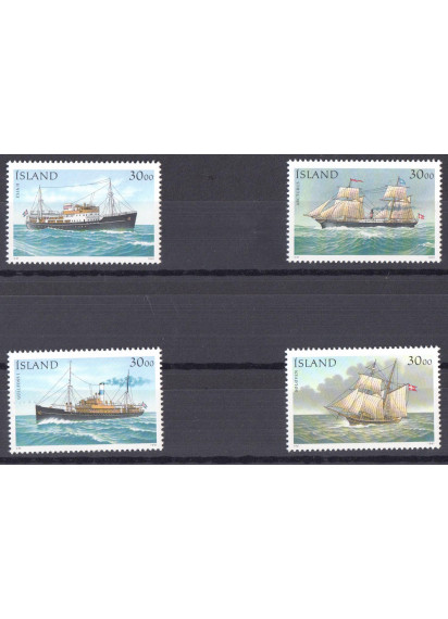 ISLANDA francobolli serie completa Navi Postali Unificato 706/09